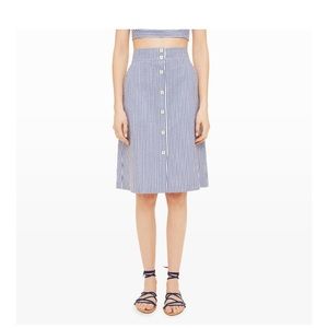 Club Monaco Seersucker A-Line Skirt